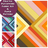 Fractal Patchwork Paper Pattern + Fabric Kit