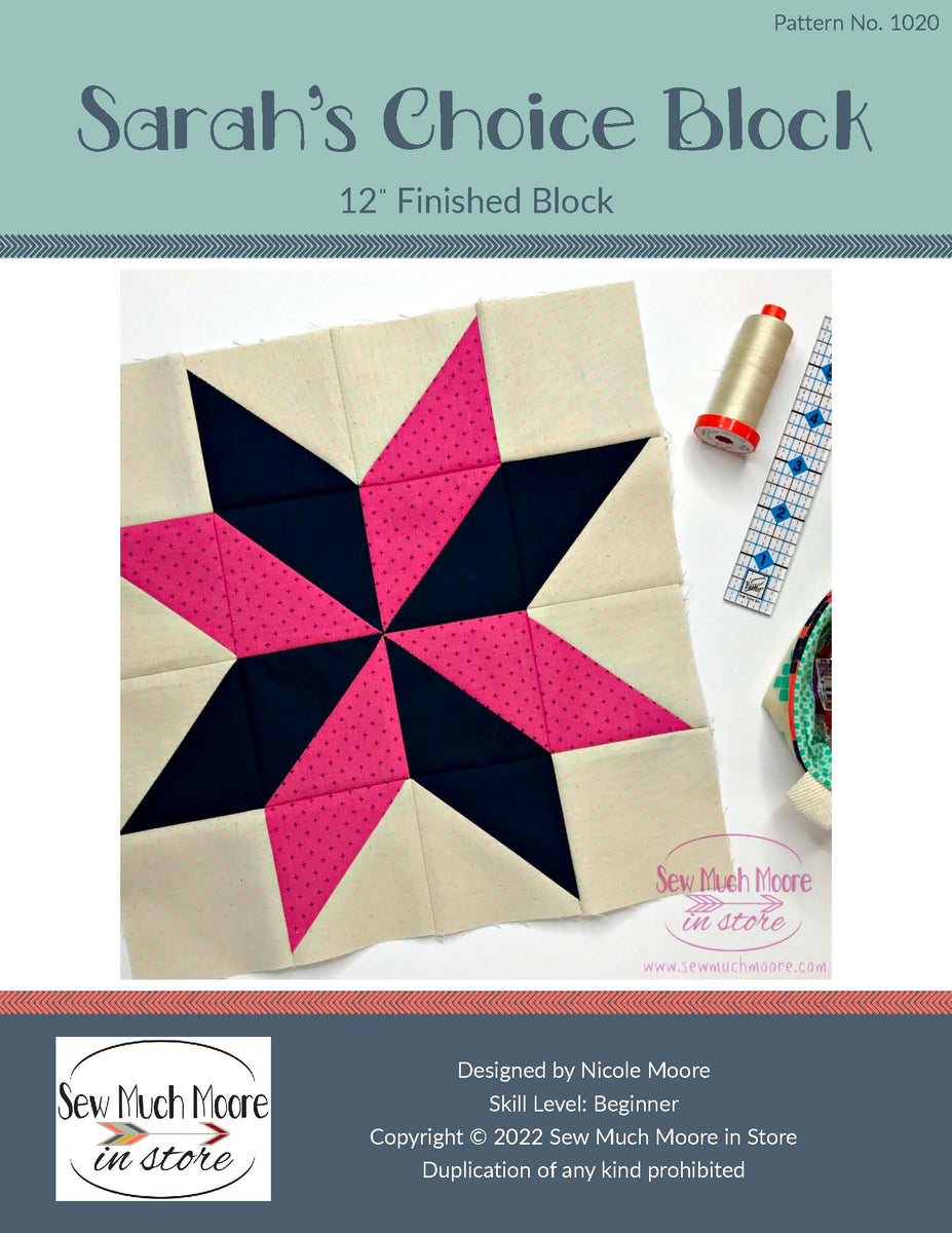 Sarah's Choice Quilt Block - PDF Pattern – Sew Much Moore