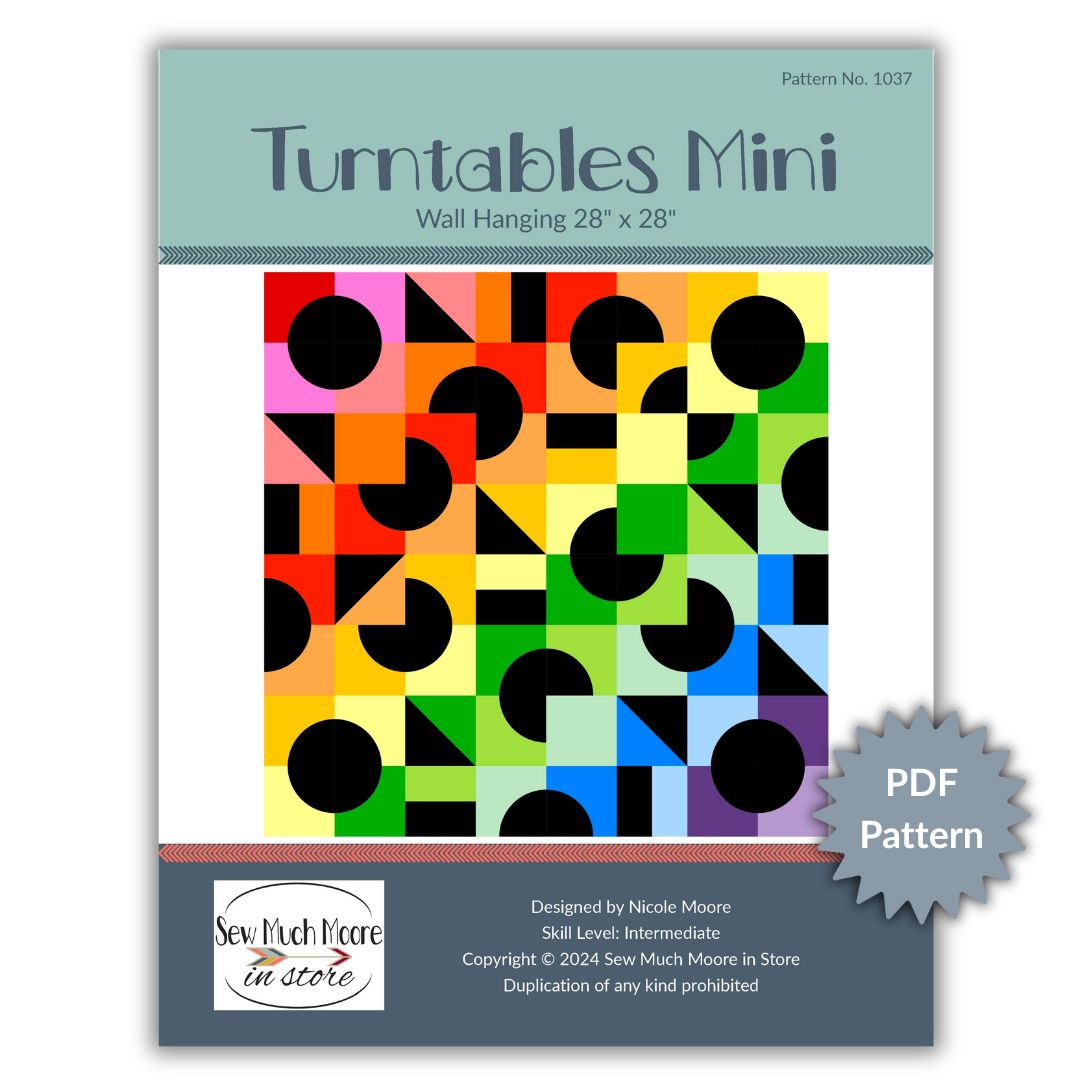 Turntables Mini Wall Hanging - PDF Pattern – Sew Much Moore