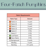 Four Patch Pumpkins - Printed Pattern