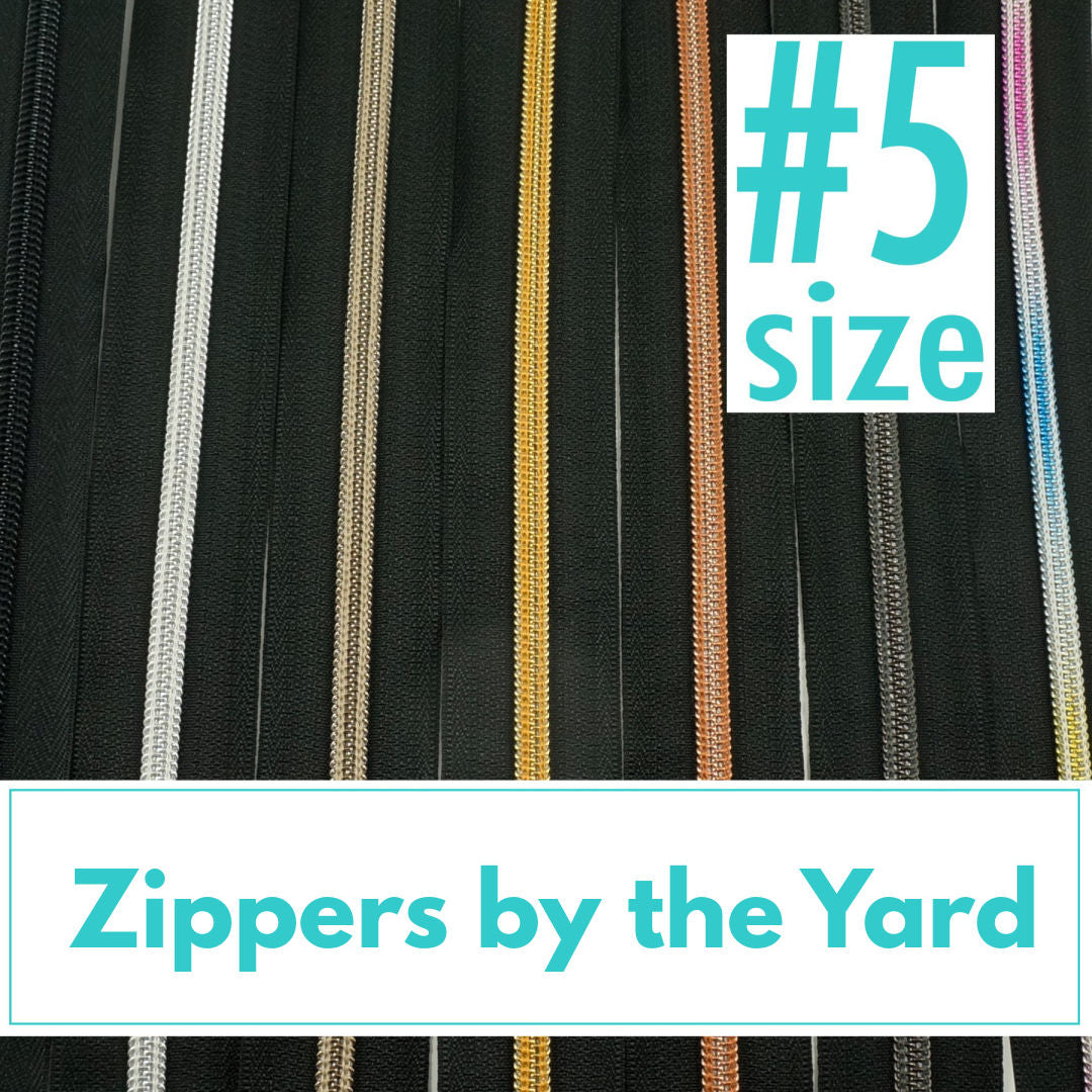 Zipper By The Yard (5 Yard Pack) with #5 Nylon Teeth – Green's Sewing and  Vacuum