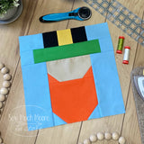 Larry the Lucky Leprechaun Quilt Block PDF Pattern