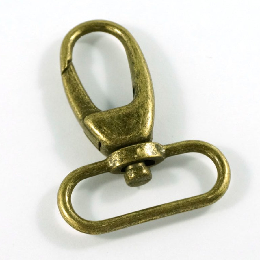 16mm (5/8in) Swivel Snap Hook – Antique Brass – 10 Pack