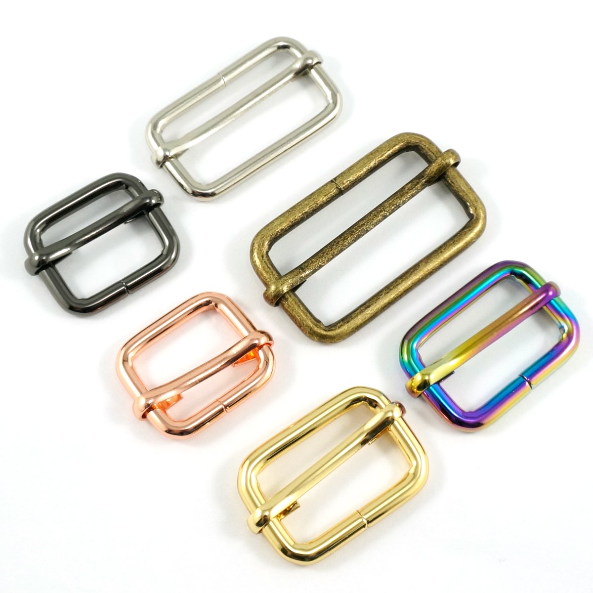 1 1/2 (38mm) Wire Formed Slider Buckle, 2 Colours