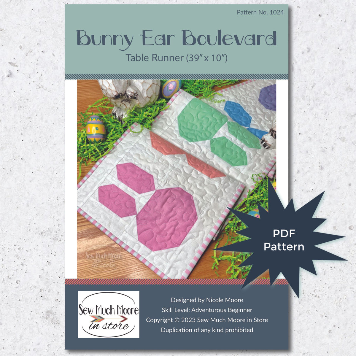 Bunny Ear Boulevard Table Runner PDF Pattern – Sew Much Moore