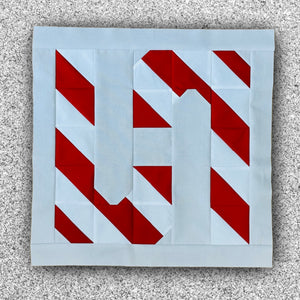 Candy Cane Cheer Quilt Block PDF Pattern