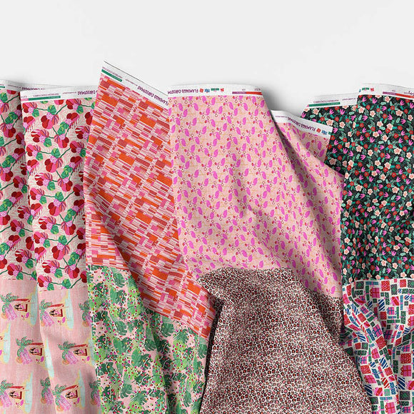 Flamingo Christmas Fat Quarter Flat Stack
