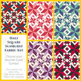 Half Square Sunburst Fabric Kit