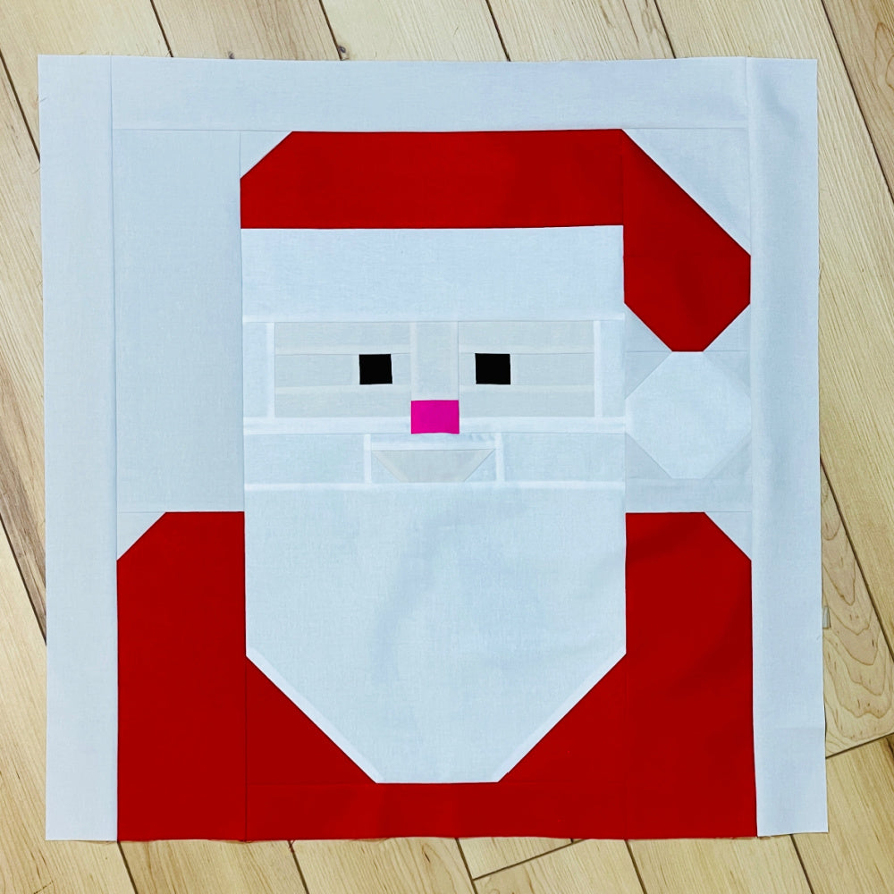 Santa Sewing Pattern Blocks Jolly Santa Claus Quilt Block - PDF Pattern – Sew Much Moore