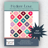Modern Love Quilt Pattern - PDF Pattern