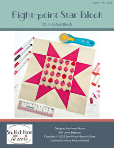 Eight Point Star Quilt Block PDF Pattern