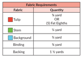 Spring Tulip Parade Table Runner - PDF