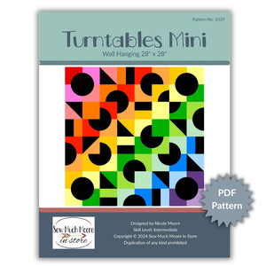Turntables Mini Wall Hanging - PDF Pattern