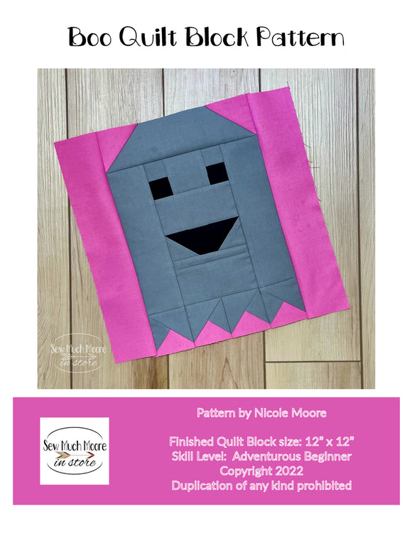 Boo Quilt Block Pattern – Sew Much Moore