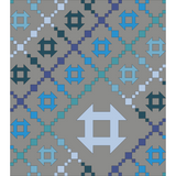 Churn Chain Quilt Fabric Kit - Blue