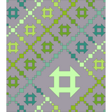 Churn Chain Quilt Fabric Kit - Green