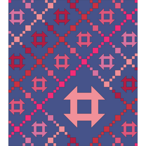 Churn Chain Quilt Fabric Kit - Pink