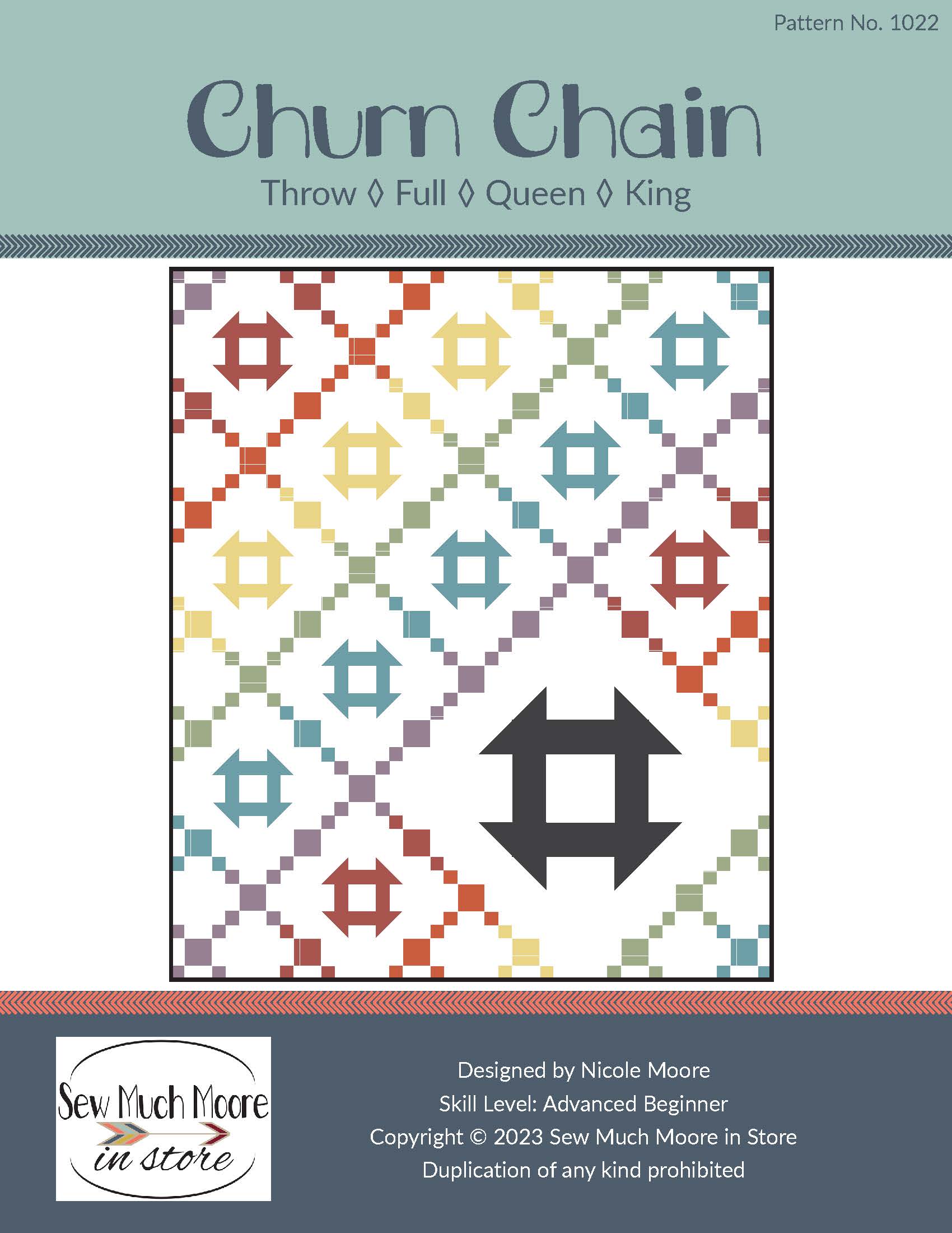 Churn Chain Quilt Pattern PDF Pattern Sew Much Moore