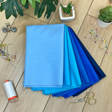 Churn Chain Quilt Fabric Kit - Blue