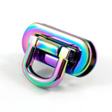 Iridescent Rainbow - Oval Flip Lock