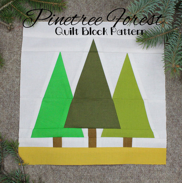 Pinetree Forest Quilt Block Pattern
