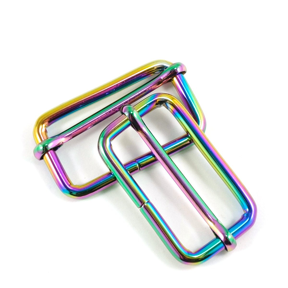Swivel Snap Hook: 1 1/2 (38mm) Iridescent Rainbow (2 Pack)