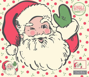 Swell Christmas Santa Applique Panel by Urban Chiks for Moda