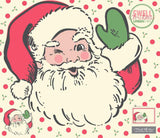 Swell Christmas Santa Applique Panel by Urban Chiks for Moda